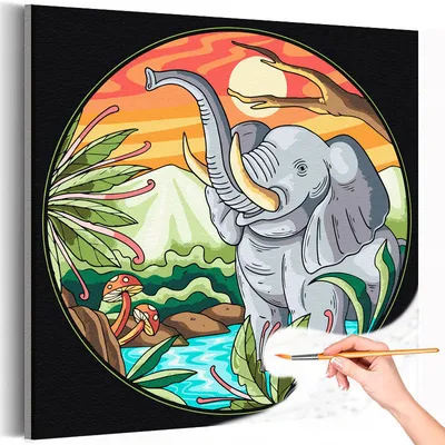 Картина на холсте \"одинокий слон на скамейке у моря природа животные\" 20x30  интерьерная в комнату на стену в спальню - купить по низкой цене в  интернет-магазине OZON (620957930)