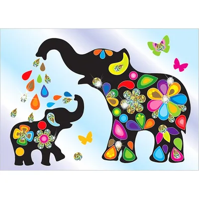 Набор для изготовления картины «Слоники» купить в Чите Аппликации в  интернет-магазине Чита.дети (9629063)