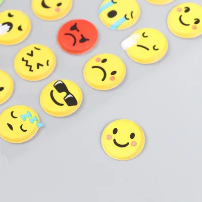 Наклейки смайлики эмоции для детей стикеры Эмодзи Emoji - купить с  доставкой по выгодным ценам в интернет-магазине OZON (936811979)