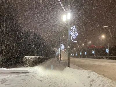 Картина Ночной снегопад ᐉ Гончаренко Евгения ᐉ онлайн-галерея Molbert.
