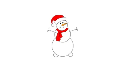Рисунки снеговика для срисовки (56 фото)