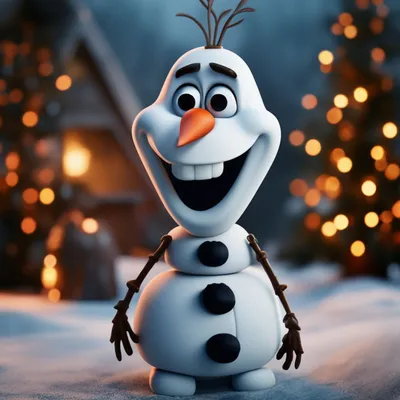 Снеговик Олаф» — создано в Шедевруме