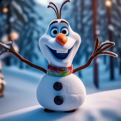 Снеговик Олаф,Самый дружелюбный и …» — создано в Шедевруме