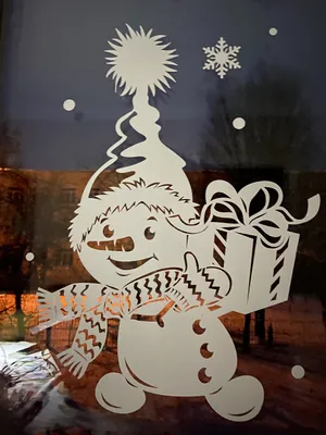 Рождественская наклейка, снеговик, стекло, окно, Декор, самоклеящаяся  наклейка на стену с милым дизайном снеговика | AliExpress