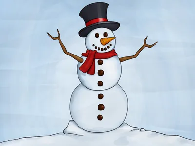 Стиль Дисней, снеговик нарисованный в…» — создано в Шедевруме