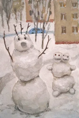 Рисунок снеговика со словами «снеговик» посередине. | Премиум Фото