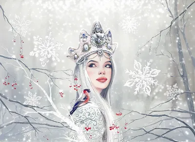 Иллюстрация Снегурочка Новый год в стиле 2d, cg, декоративный |
