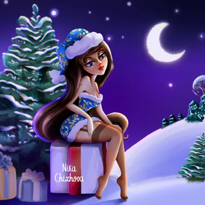 Дед Мороз и Снегурочка иллюстрации — Liliya Shinkarenko