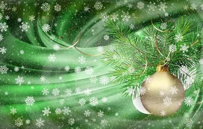 Обои снежинки, коллаж, Новый Год, мороз, Рождество, вьюга, серпантин,  еловая ветка, заставка на рабочий стол, золотой шар, снежный… | Серпантин,  Снежинки, Рождество