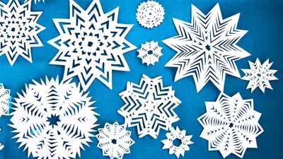 ♡как сделать снежинку из бумаги♡ | Шаблоны для бумажных снежинок, Снежинки,  Бумажные снежинки