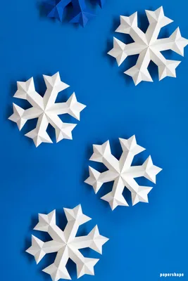 Оригами снежинки из бумаги своими руками