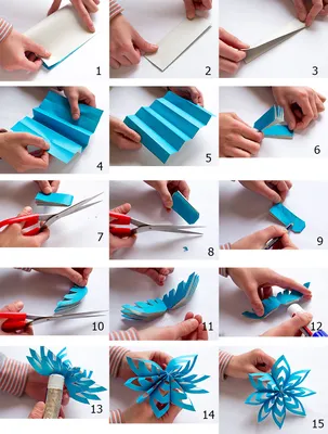Как сделать снежинку из бумаги на Новый год пошагово | Шаблоны и схемы -  Дети Mail.ru
