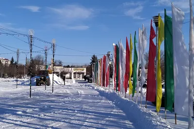 Замечательная, снежная горка села Боготол :: Официальный сайт Боготольского  района