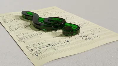 Брошка скрипичный ключ золотистая купить в интернет магазине в Москве