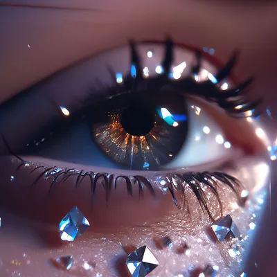 Девочка со слезами на глазах …» — создано в Шедевруме