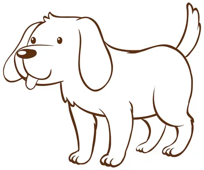 Рисунки собак для срисовки легко (17 шт)