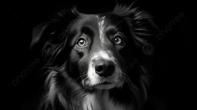 Собака Черно-белая Линия Арт, Пес Ил, белый, млекопитающее png | PNGEgg
