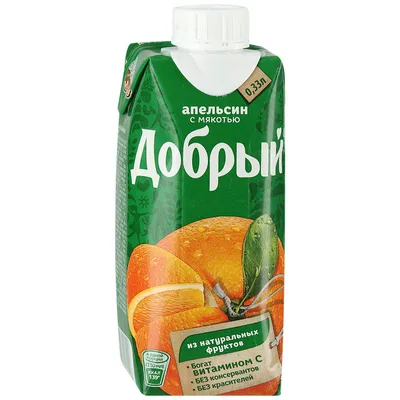 Сок Добрый апельсиновый 0,33Л — цена, продажа в магазине «Ласточка».