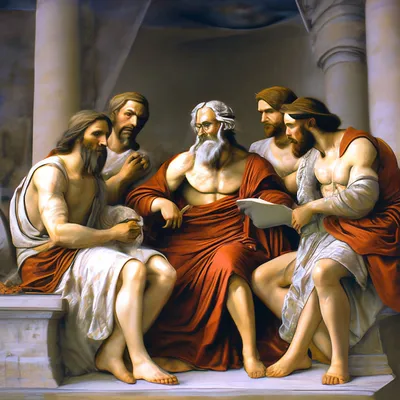 Сократ и его ученики» — создано в Шедевруме