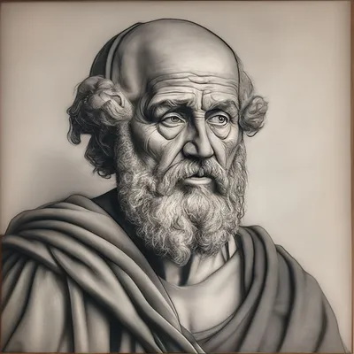 Сократ портретный рисунок …» — создано в Шедевруме