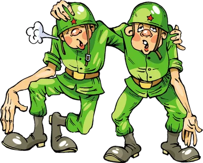 Смешные маленькие люди Идущий солдат Иллюстрация вектора - иллюстрации  насчитывающей пушка, опасность: 152571890