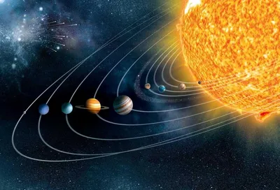 видео о солнечной системе и кольцах в галактике, 3d иллюстрационная модель солнечной  системы с вращающимися планетами на орбитах вокруг солнца на черном фоне  простые геометрические фигуры, Hd фотография фото фон картинки и