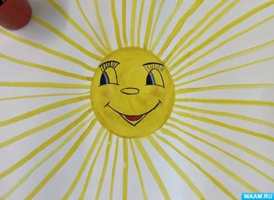 Солнце детский рисунок - 80 фото