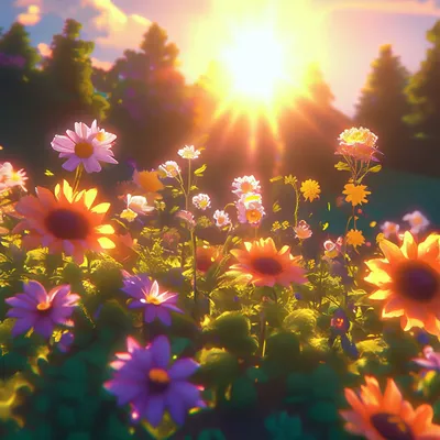 Солнце. цветы. счастье, яркое …» — создано в Шедевруме