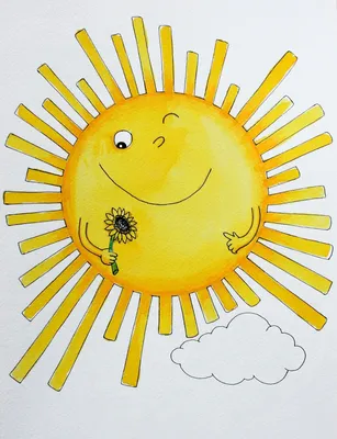 Детские рисунки солнышко с лучиками (46 фото) » рисунки для срисовки на  Газ-квас.ком