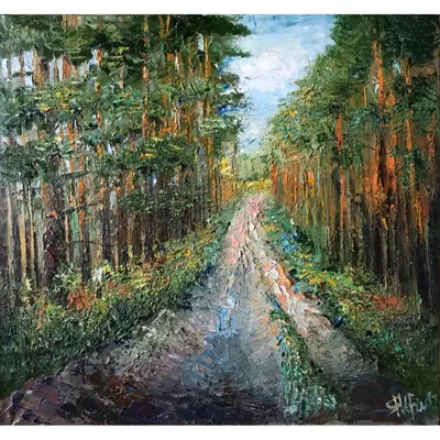 Картина Сосновый лес ᐉ Кусенко Александр ᐉ онлайн-галерея Molbert.