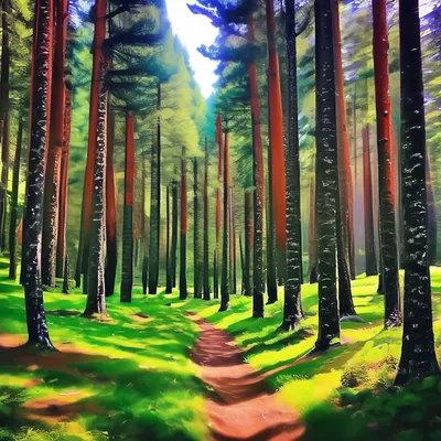 Сосновый лес стоковое изображение. изображение насчитывающей никто -  52533693