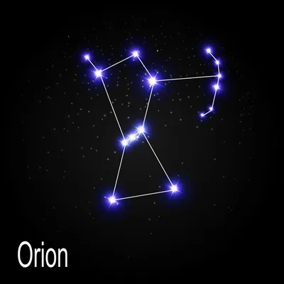 Созвездие Ориона иллюстрация вектора. иллюстрации насчитывающей звёздно -  61717656