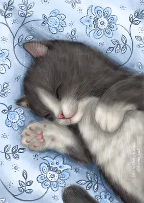 Целая куча няшных спящих котят» — создано в Шедевруме