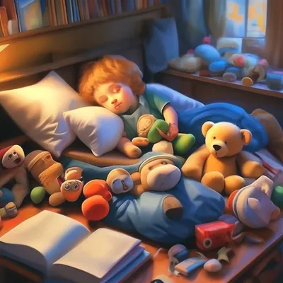Рисунки спят усталые игрушки (45 фото) » Картинки, раскраски и трафареты  для всех - Klev.CLUB