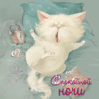 Спокойной ночи,котик ✨» — создано в Шедевруме
