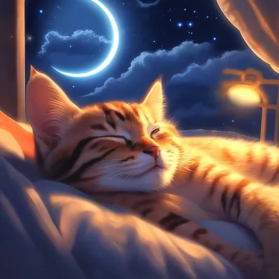 Картинки с котиками спокойной ночи мужчине (43 фото) » Юмор, позитив и  много смешных картинок