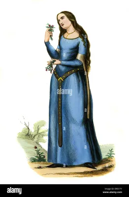 Средневековая дама рисунок - 78 фото