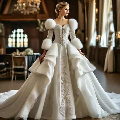 Белое свадебное платье средневековья, …» — создано в Шедевруме