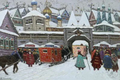 Картина \"Старая Москва 18 века\" - Советская живопись купить в Москве |  rus-gal.ru