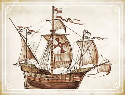 пиратские катера и старые деревянные корабли с флагами, которые переносит  вектор, поставили старинные корабли Иллюстрация вектора - иллюстрации  насчитывающей график, море: 218314614