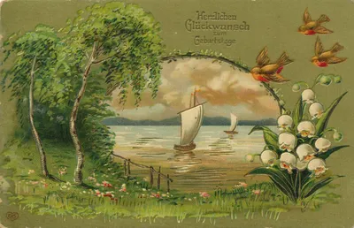 В губкинском музее к 8 Марта приготовили старинные открытки с цветами