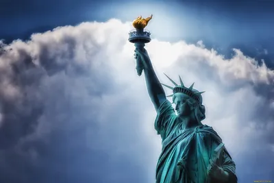Скачать обои Нью-Йорк, США, Статуя Свободы, раздел город в разрешении  2400x1595