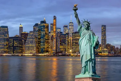 Путешествие по США: День 3 - Нью-Йорк. Подъем в корону Статуи Свободы,  остров Эллис