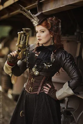 Hyper Realistic Steampunk Lady in Big Victorian Dress · Creative Fabrica