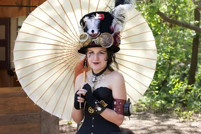 steampunk costume for woman Stock Photo | Adobe Stock