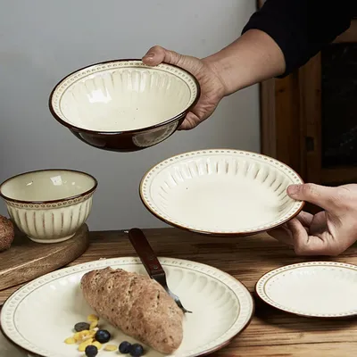 Роскошная столовая посуда, классическая белая столовая посуда, аксессуары  для кухни | AliExpress
