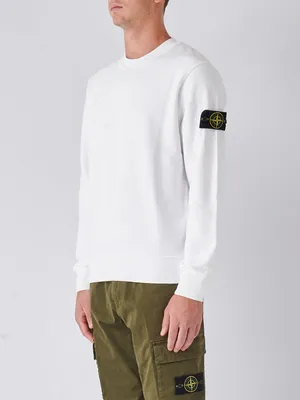 Mens Stone Island white Logo-Patch Hoodie | Harrods UK