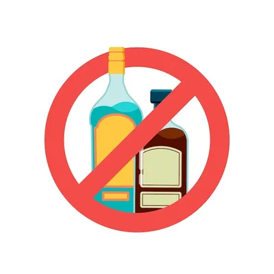 Знак стоп алкоголь. алкогольный напиток, пиво в красном символе запрета.  нет алкоголизма | Премиум векторы
