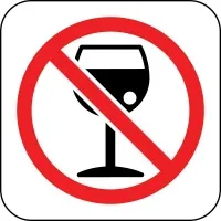 Знак без алкоголя запрещающий знак стоп алкоголь нельзя пить алкогольные  напитки круглый красный знак | Премиум векторы
