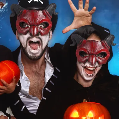 Купити Кривава маска зомбі Тане обличчя Дорослий латексний костюм Хеллоуїн  Страшні прикраси для вечірки | Joom